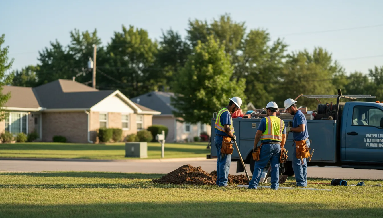 Residential water line and bathroom plumbing service in Luzerne, IA